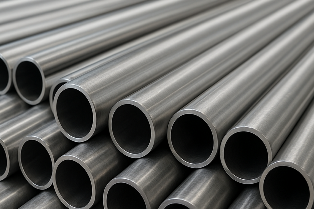 High-quality stainless steel SS pipes used in construction and plumbing projects in Delhi NCR