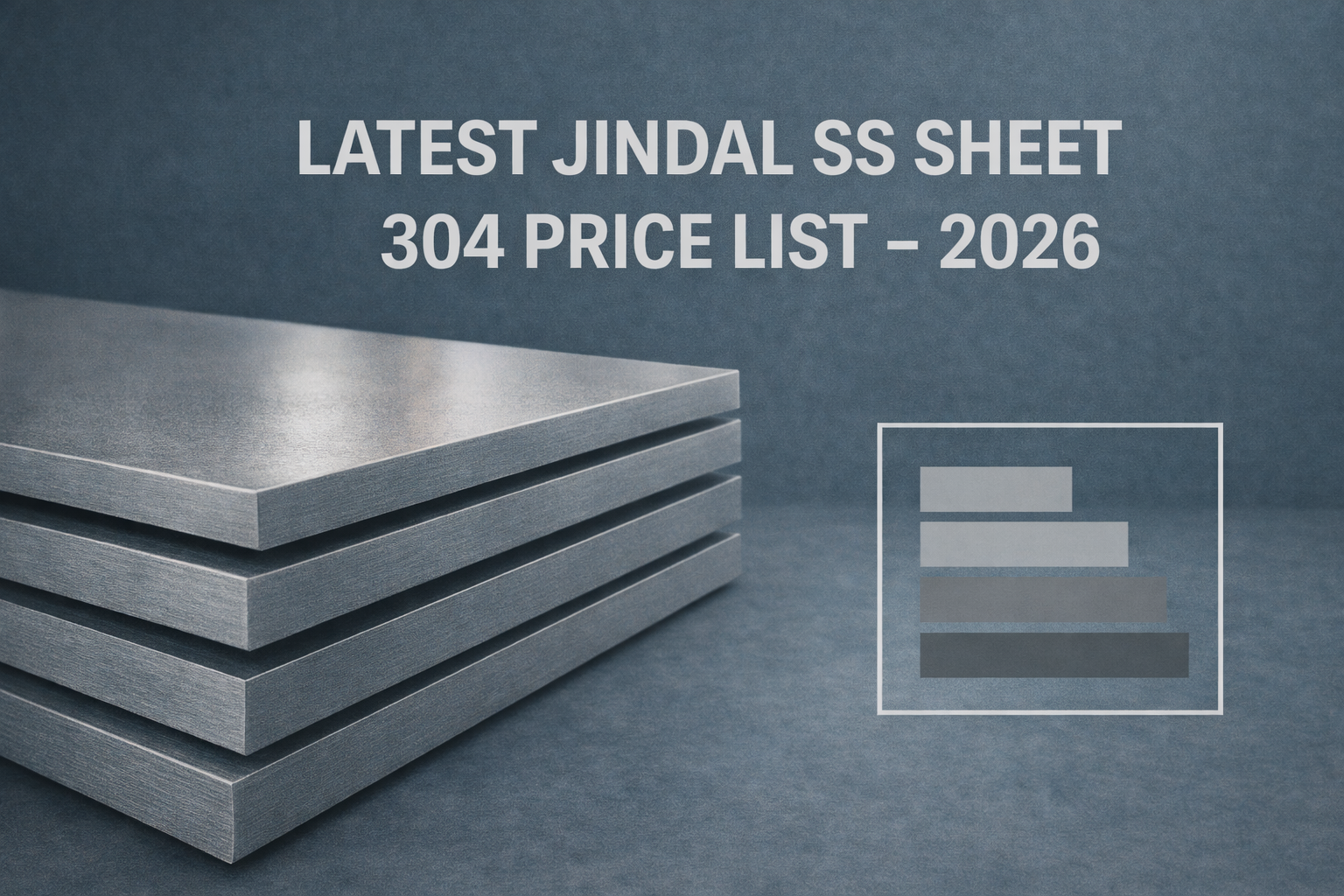 Read more about the article Latest Jindal SS Sheet 304 Price List Update 2026