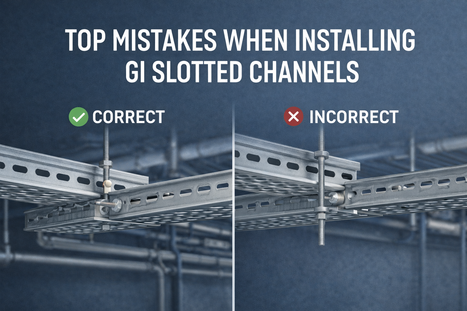 Read more about the article Top Mistakes When Installing GI Slotted Channels